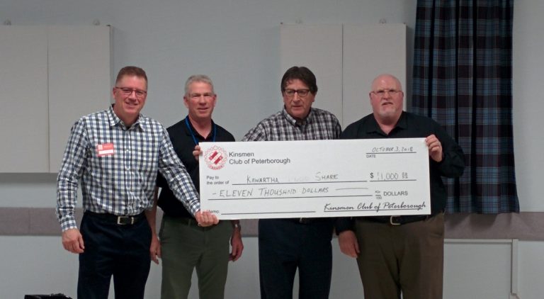 Kinsmen Club of Peterborough Donate $11,000 to Kawartha Food Share